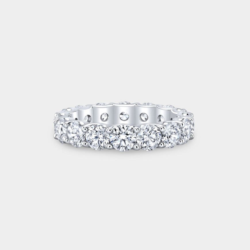 4ct Round Diamond U Gallery Eternity Band in Platinum