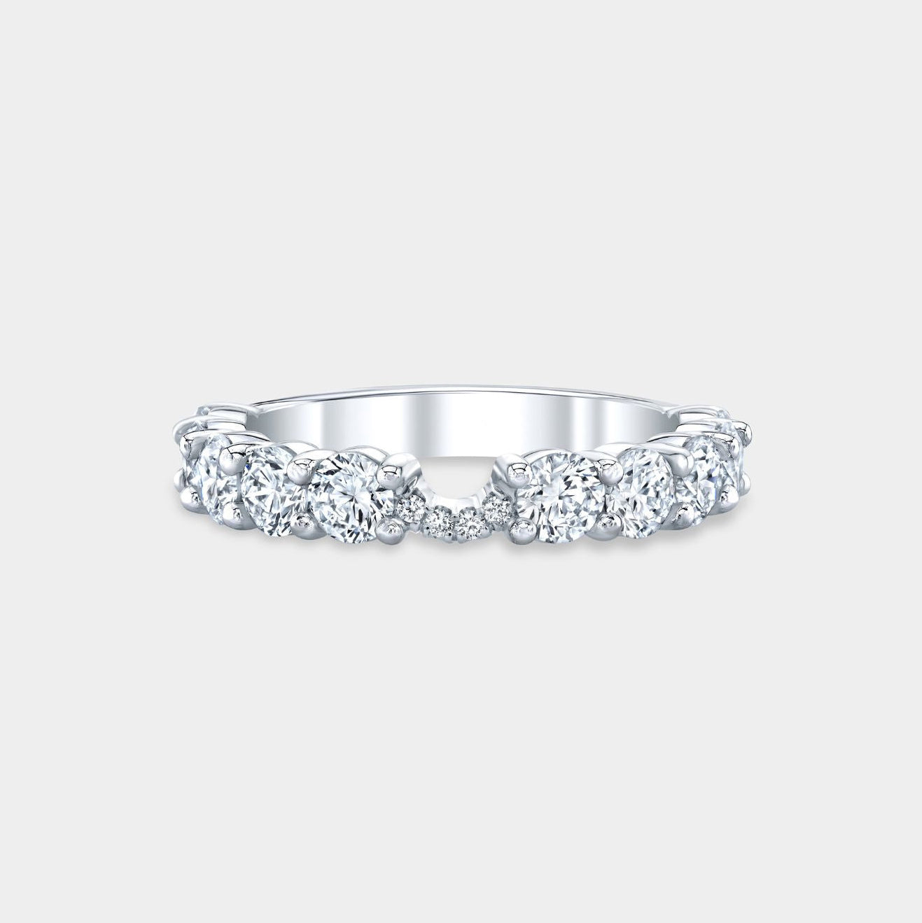 1ct Sophia Contour Round Diamond 3.00mm Platinum Wedding Band