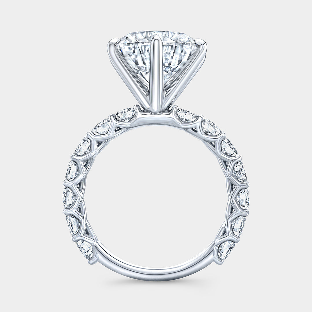 5.01ct Lab Grown Round Diamond Eloise Trellis Platinum Engagement Ring