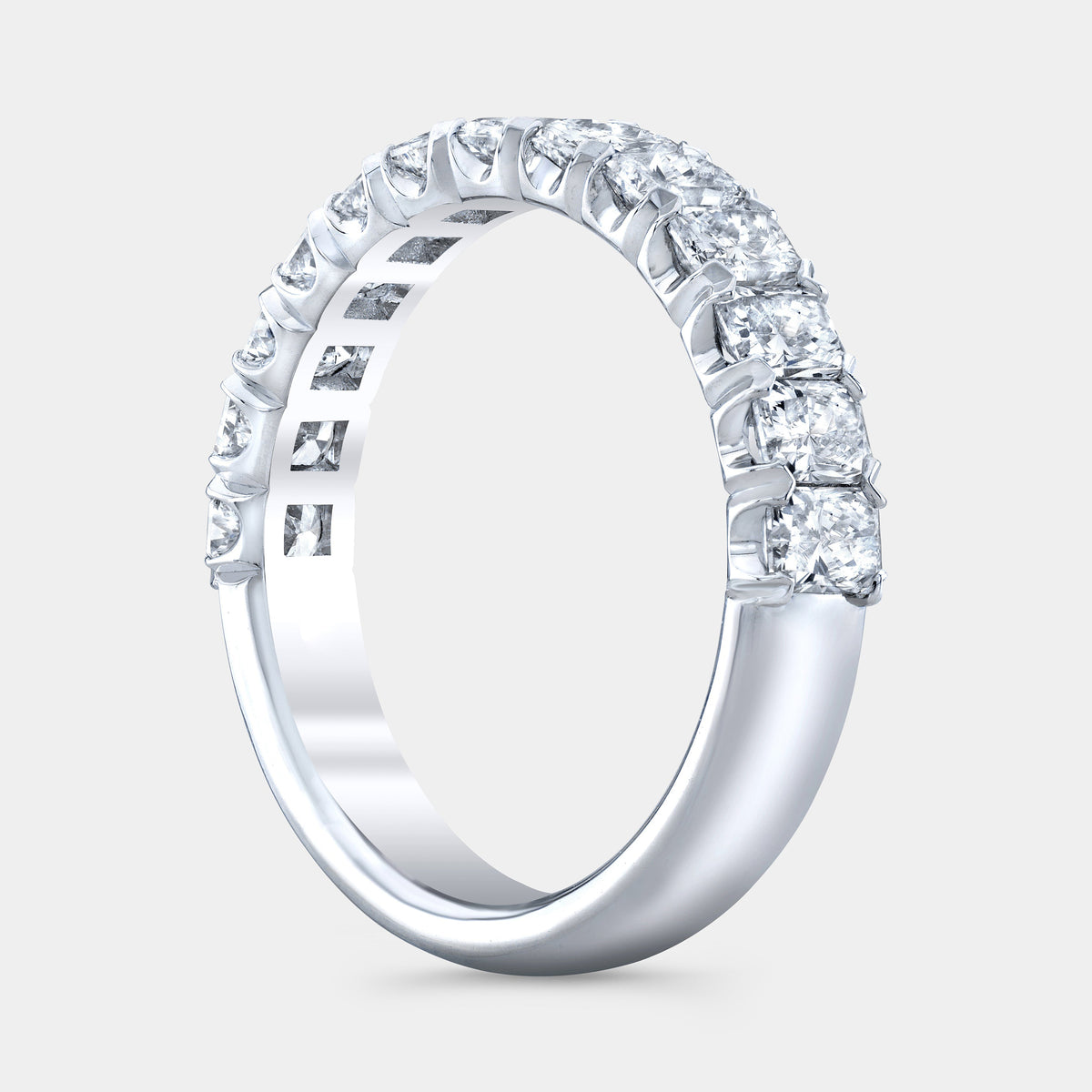 1.50ct Chloe Extra Petite 0.10ct Each Radiant Cut Diamond Wedding Band in Platinum