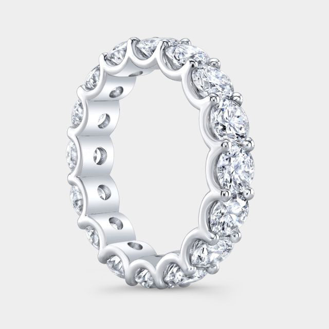 4ct Round Diamond U Gallery Eternity Band in Platinum