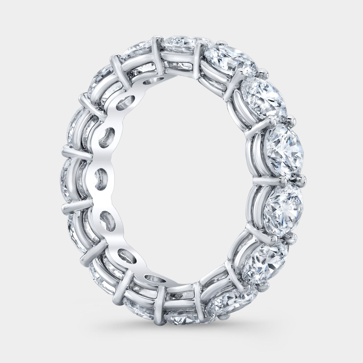 5ct Round Diamond Double Gallery Platinum Eternity Band