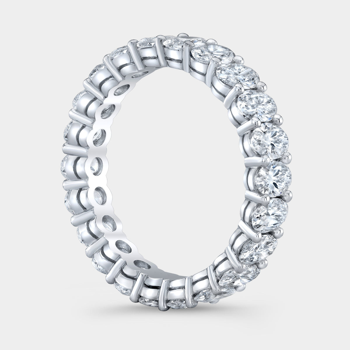 2.75ct Oval Diamond Platinum Eternity Band