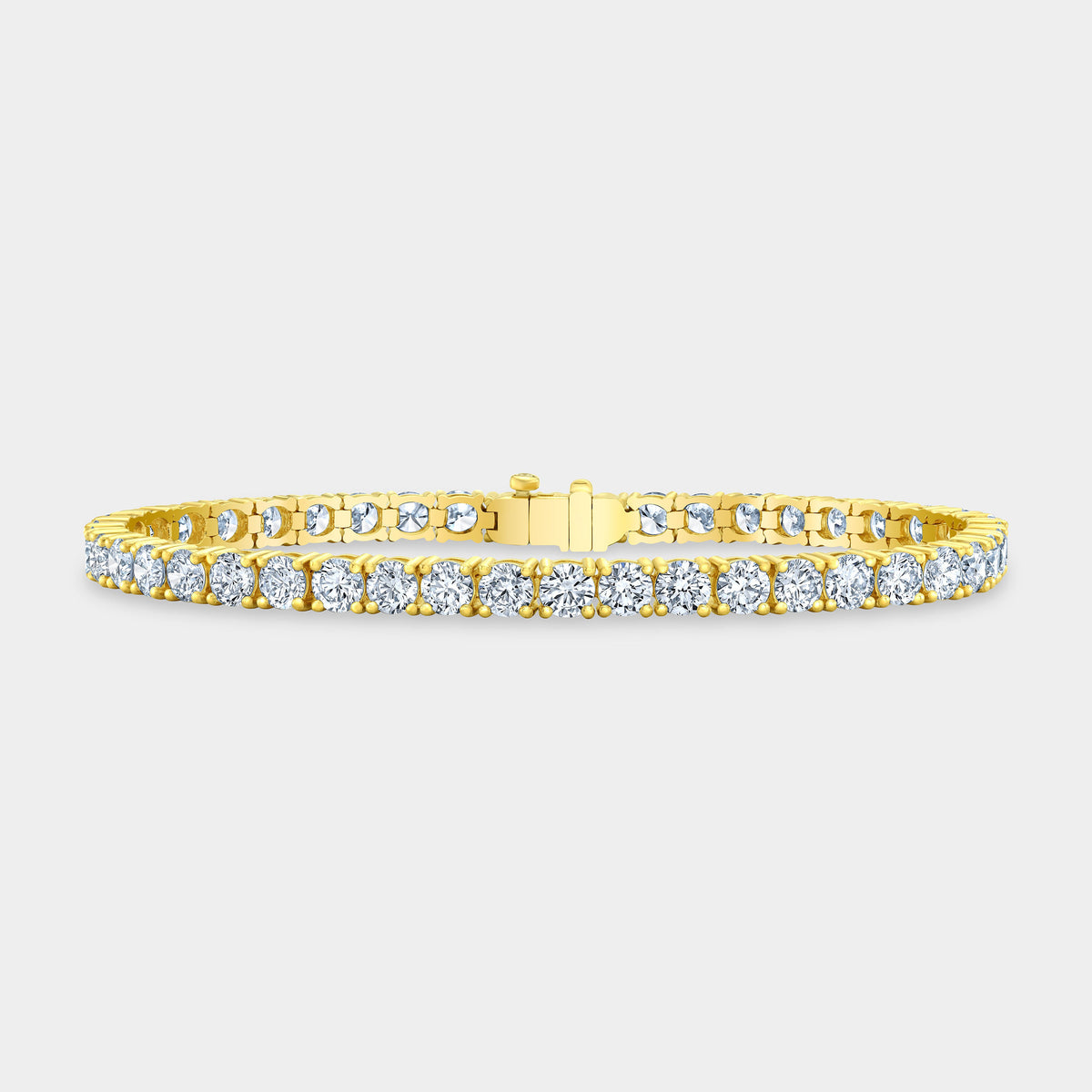 8ct Lab Diamond Yellow Gold Tennis Bracelet in 14k yellow gold