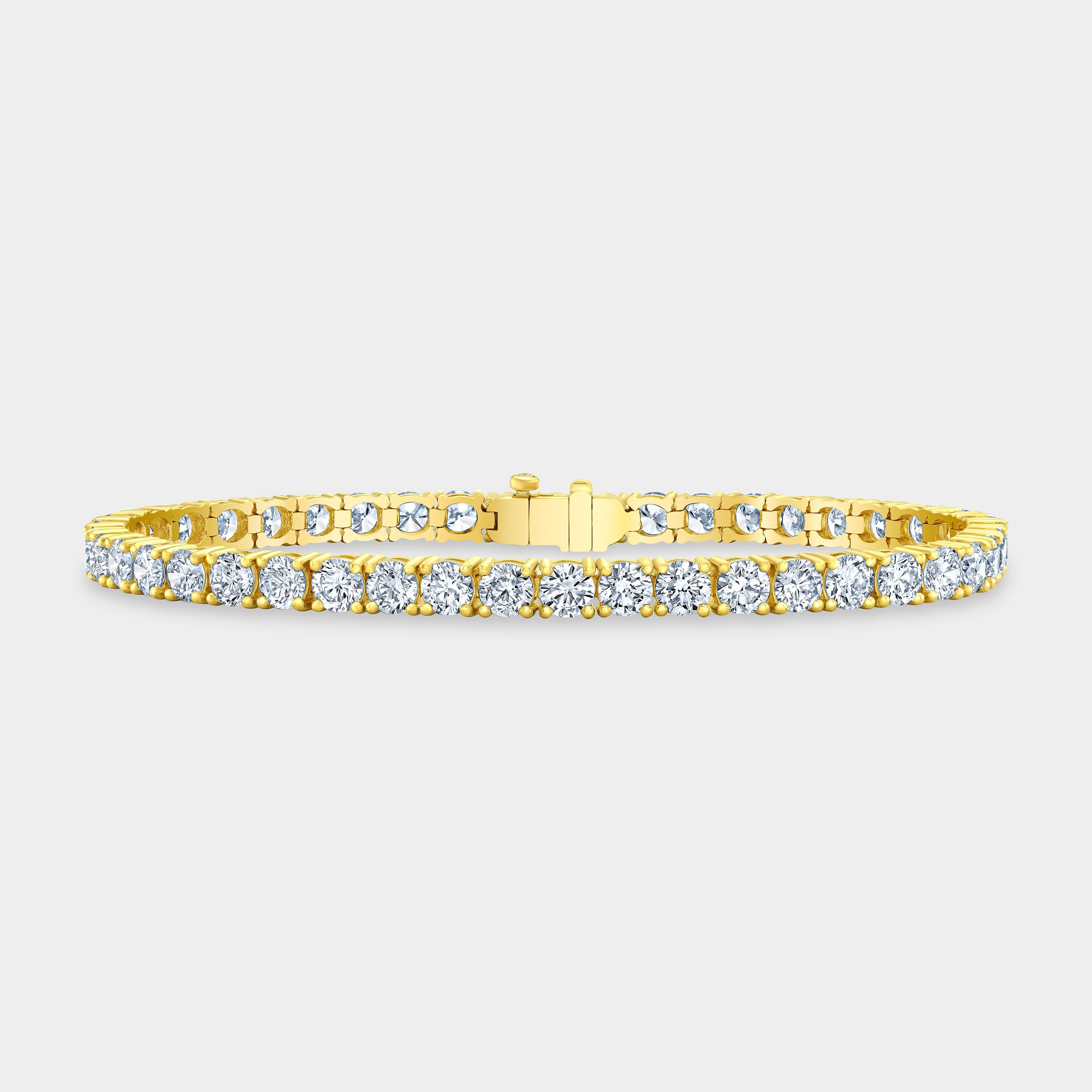 8ct Lab Diamond Yellow Gold Tennis Bracelet in 14k yellow gold