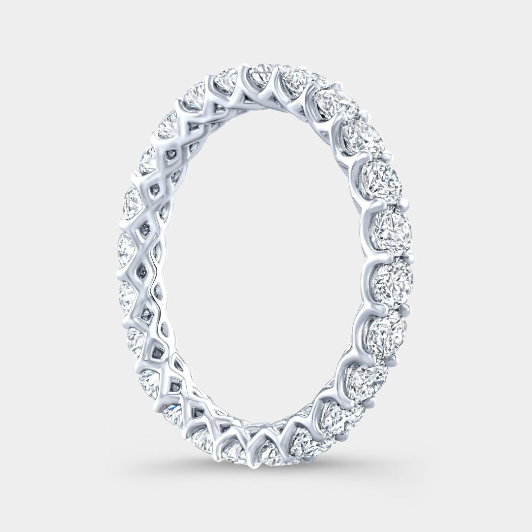 1.25ct Eloise Trellis Round Diamond 2.40mm Platinum Eternity Wedding Band