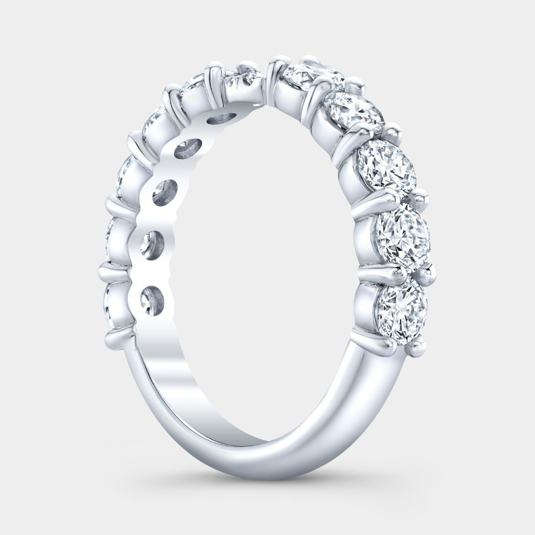 1ct Sophia Contour Round Diamond 3.00mm Platinum Wedding Band