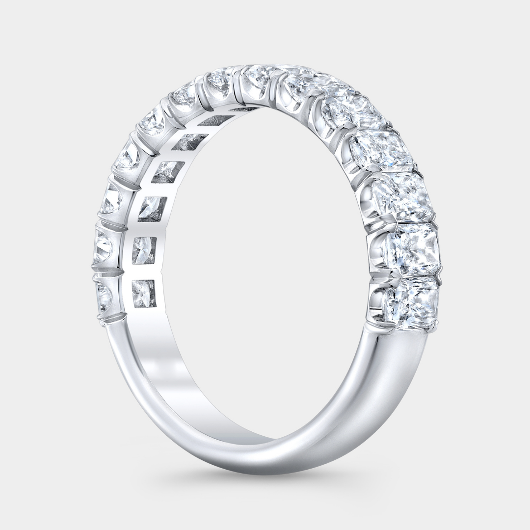 2ct Radiant Diamond Chloe 3.80mm Platinum Wedding Band
