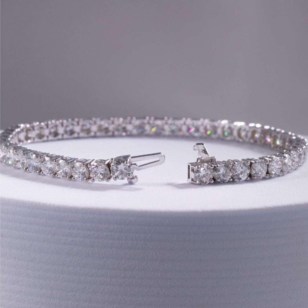 10ct Lab Diamond White Gold Tennis Bracelet in 14k white gold