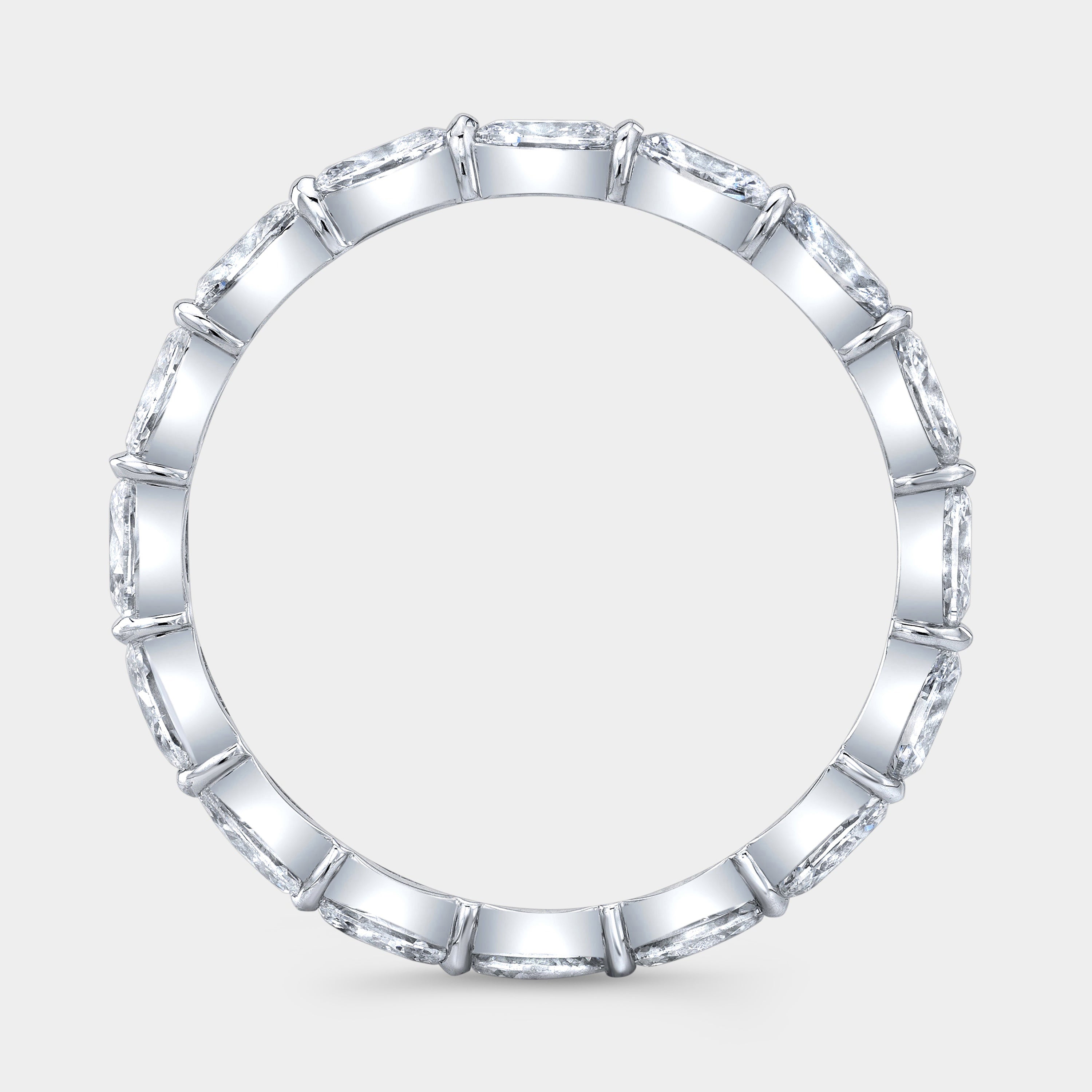 1.50ct Oval Diamond East West Platinum Eternity Band
