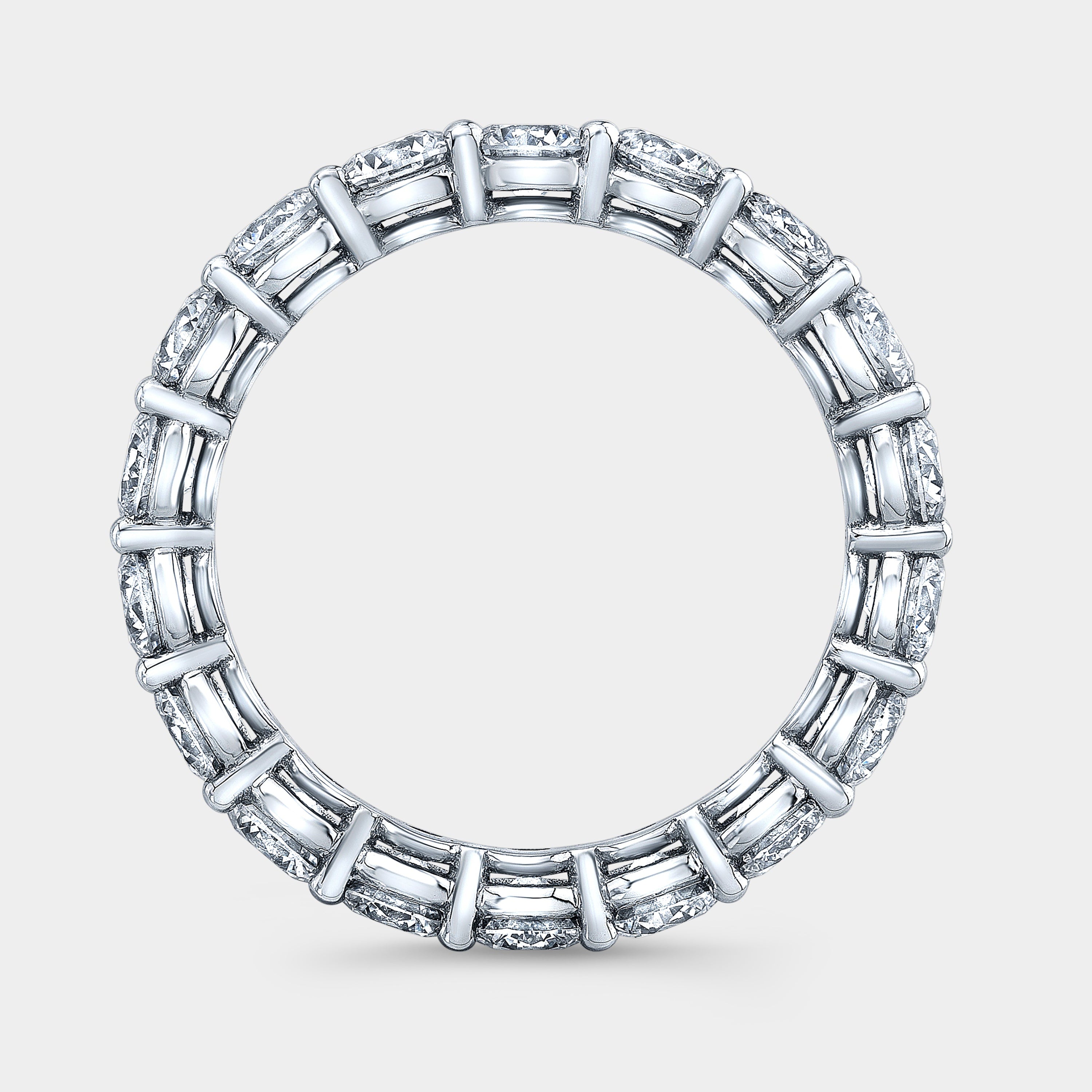 3ct Round Diamond Double Gallery Platinum Wedding Band