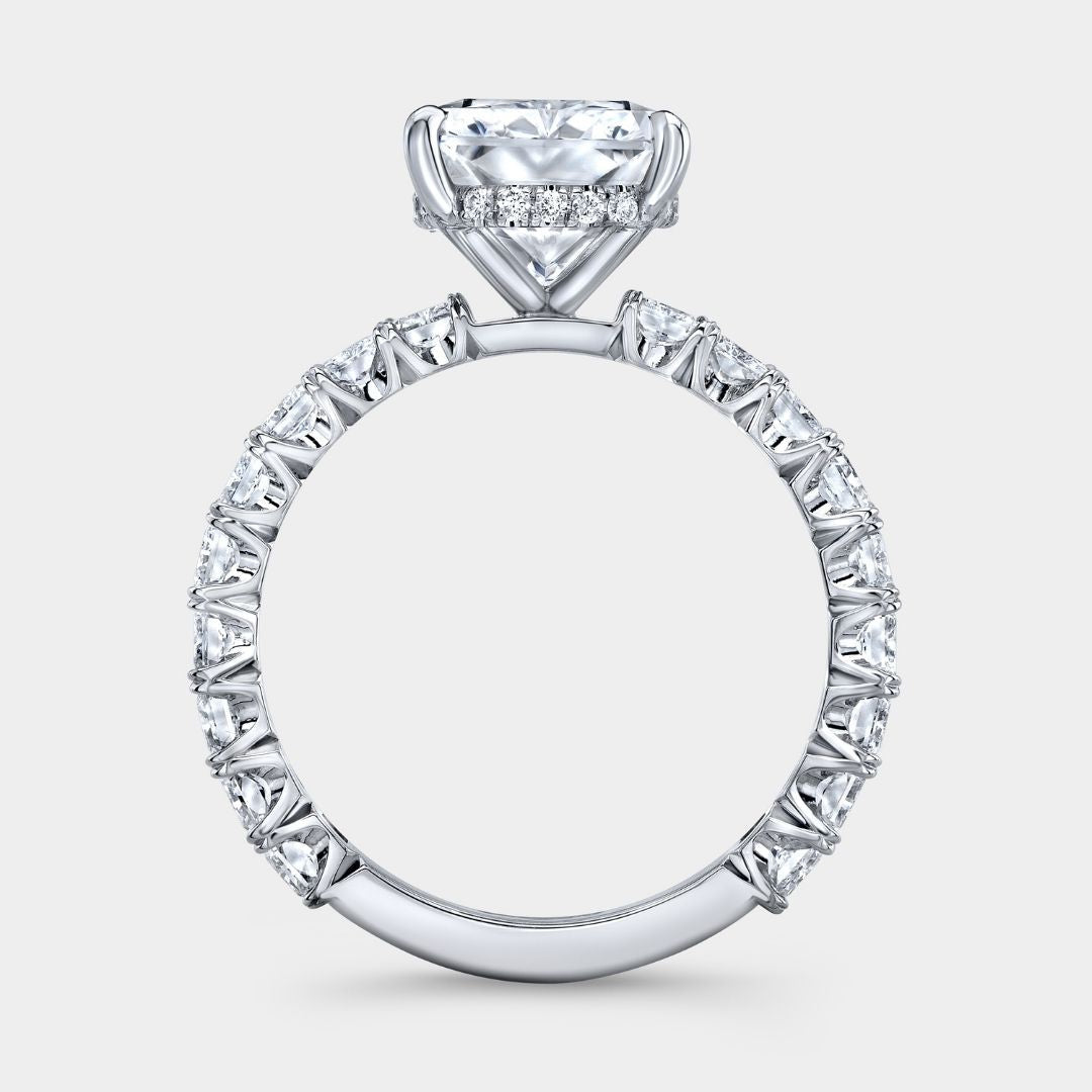 4.06ct Lab Grown Radiant Diamond Platinum Engagement Ring