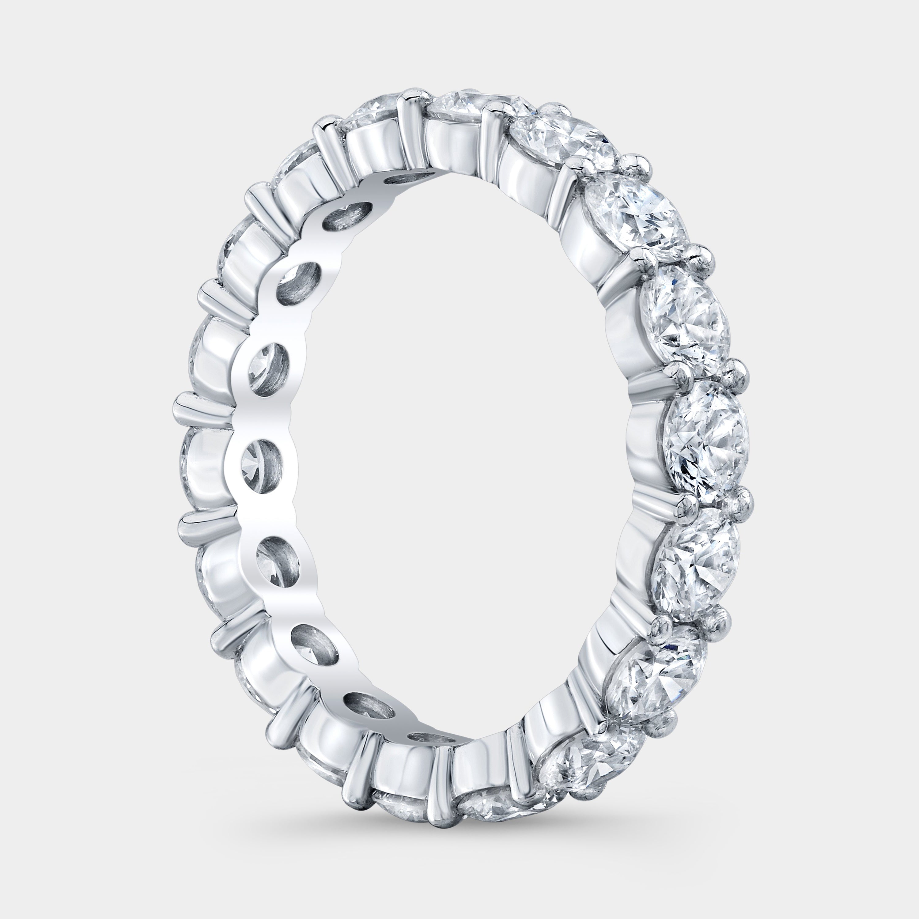 2.25ct Round Diamond Sophia Shared Prong Platinum Eternity Wedding Band