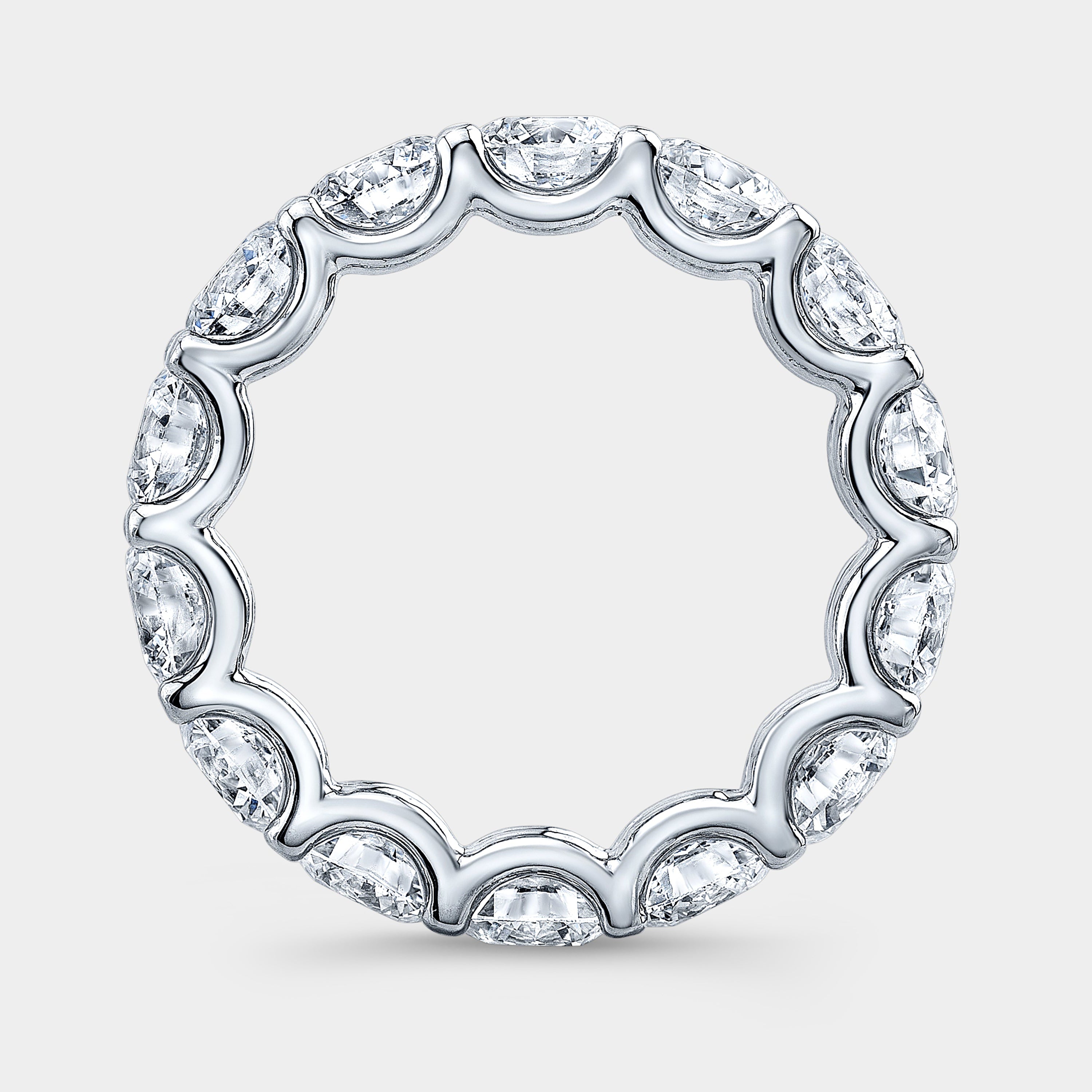 4.50ct Round Diamond U Gallery Platinum Eternity Band