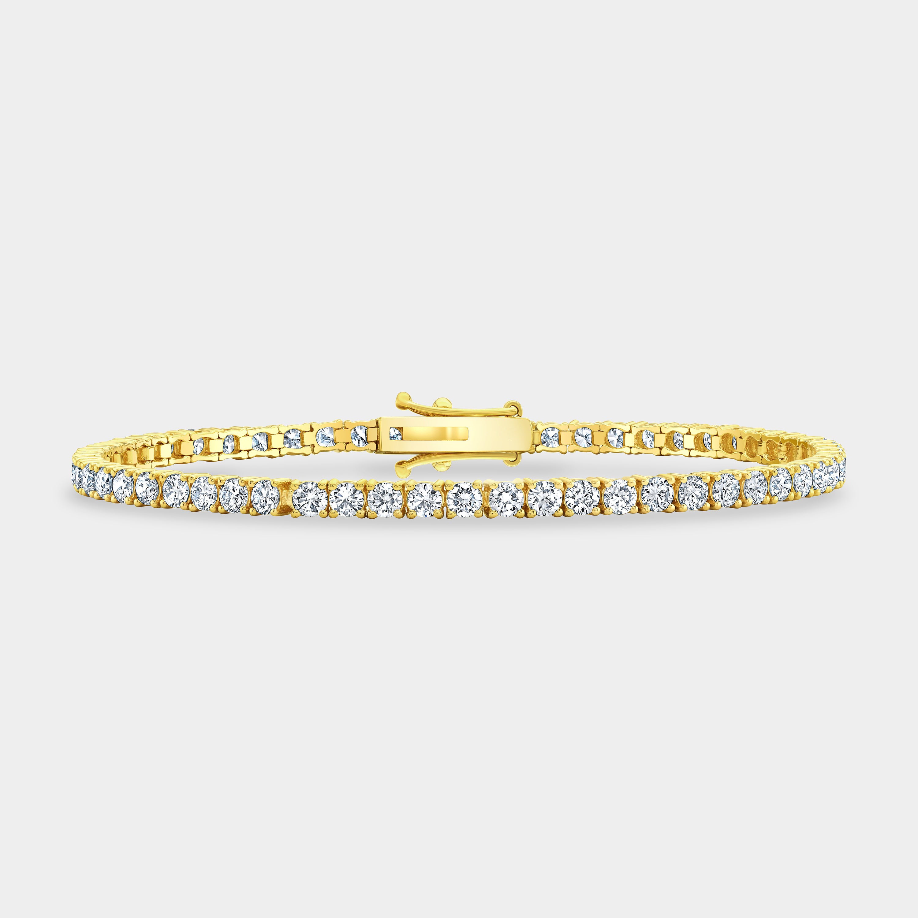 3.70ct Lab Diamond Yellow Gold Tennis Bracelet in 14k yellow gold