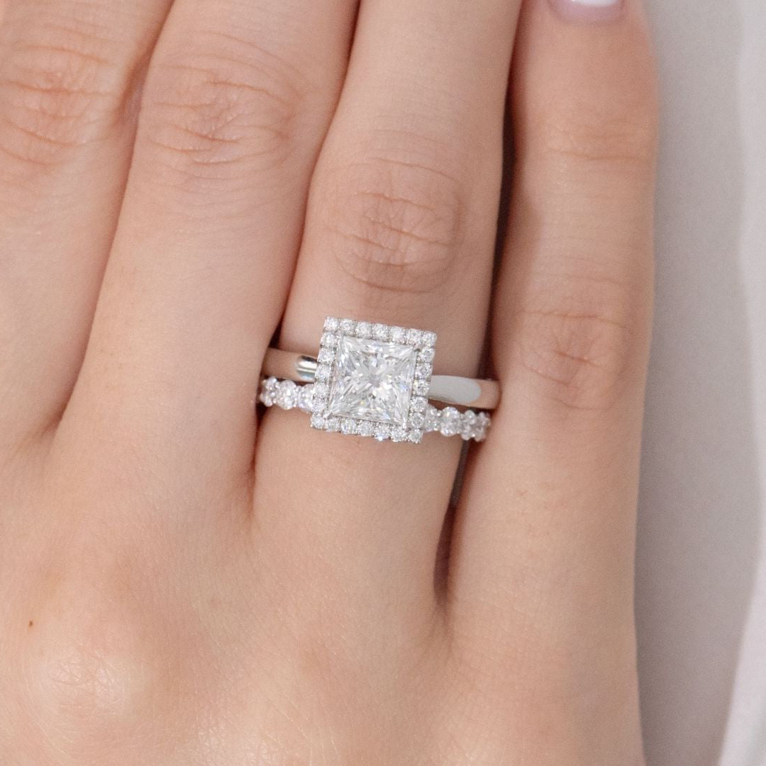 1ct Round Diamond Eloise Trellis Platinum 2.50mm Wedding Band