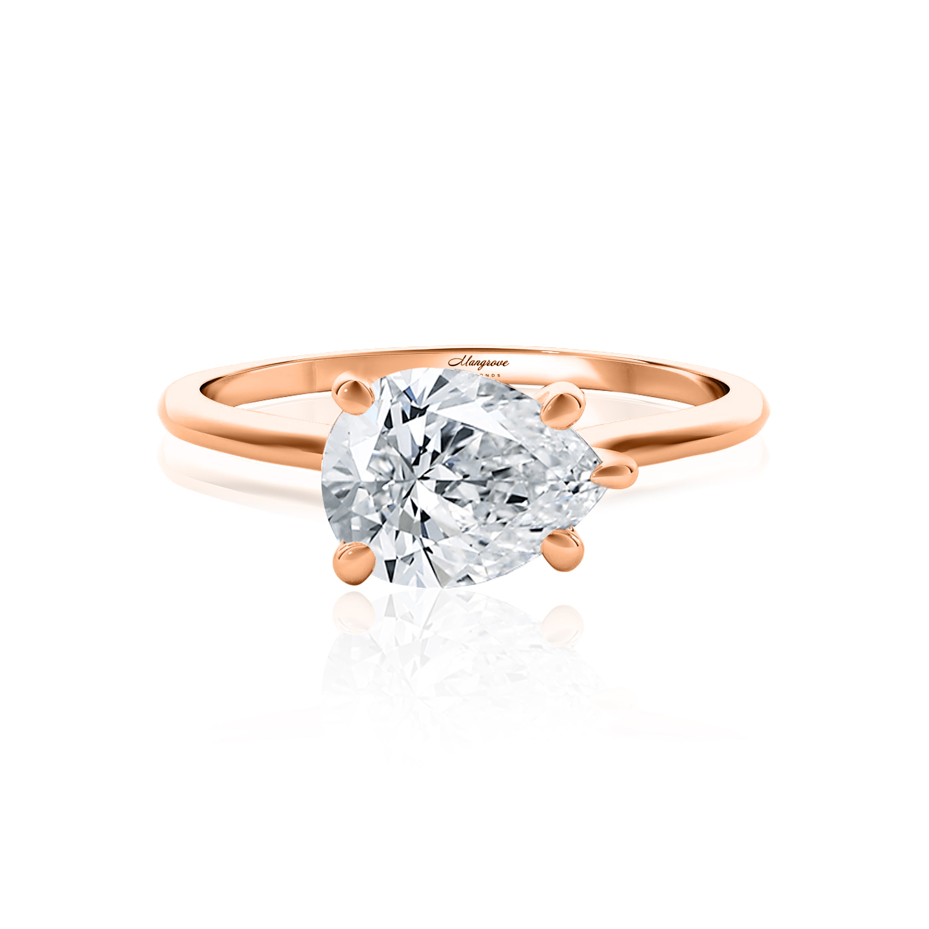 #Metal_14K Rose Gold#Prong_Standard#Shape_Pear#Metal_18K Rose Gold