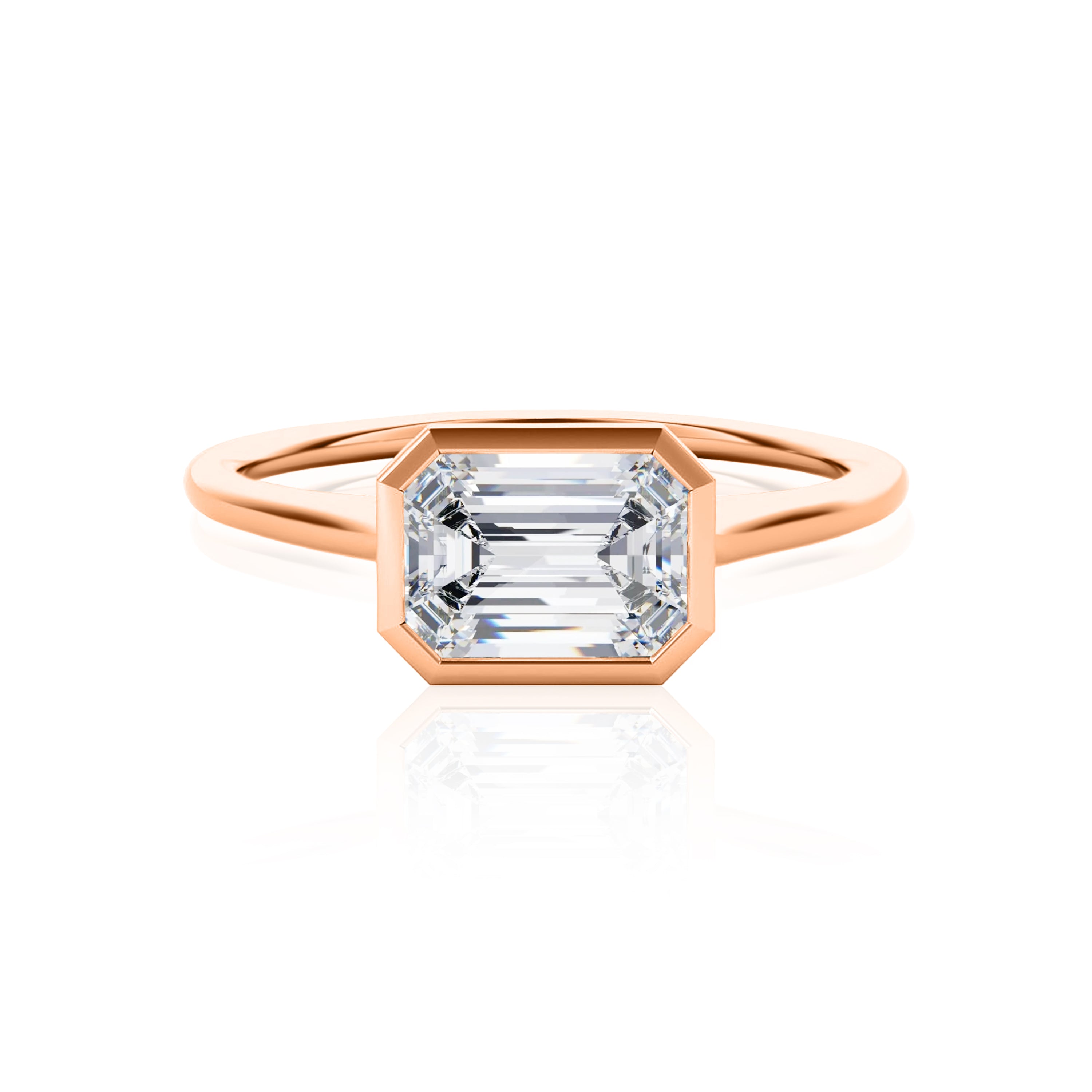 #Metal_14K Rose Gold#Shape_Emerald