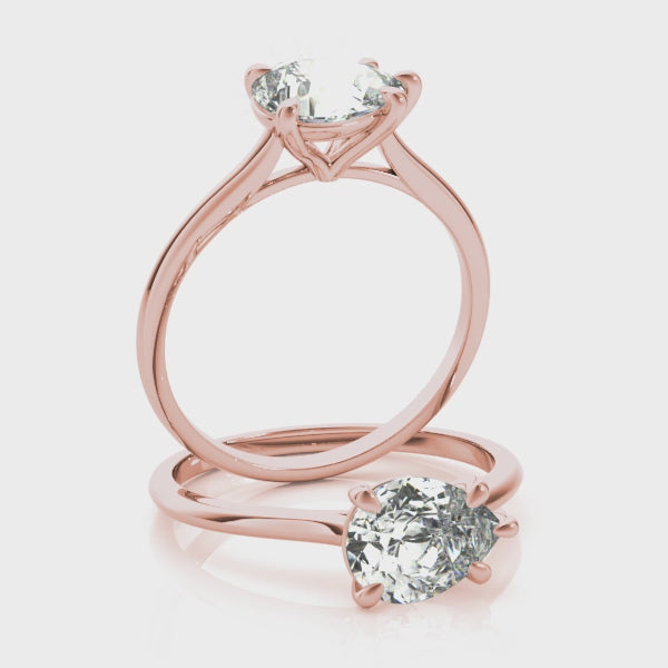 #Metal_14K Rose Gold#Prong_Standard#Shape_Pear#Metal_18K Rose Gold