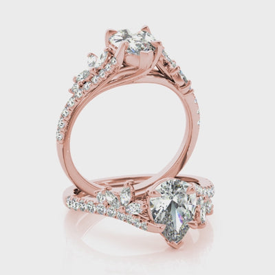#Metal_14K Rose Gold#Shape_Pear