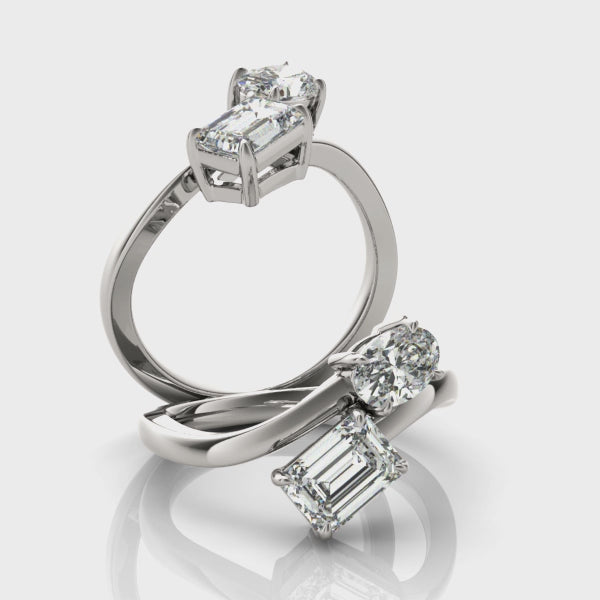 #Metal_14K White Gold#Shape_Emerald#Metal_18K White Gold#Metal_Platinum