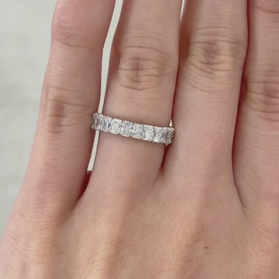 1.50ct Chloe Extra Petite 0.10ct Each Radiant Cut Diamond Wedding Band in Platinum