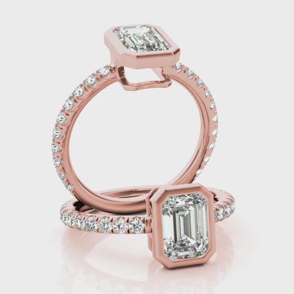 #Metal_14K Rose Gold#Shape_Emerald
