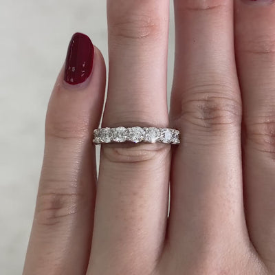 2ct Round Diamond U Gallery 3/4 Way Platinum Wedding Band