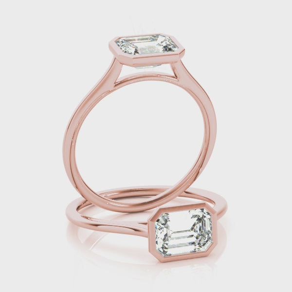 #Metal_14K Rose Gold#Shape_Emerald
