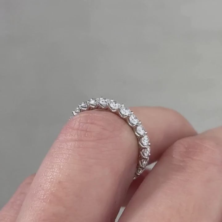 1.25ct Eloise Trellis Round Diamond 2.40mm Platinum Eternity Wedding Band