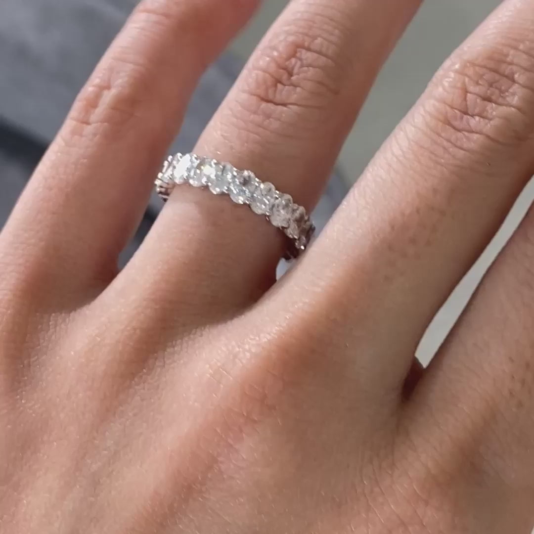 2.75ct Oval Diamond Platinum Eternity Band
