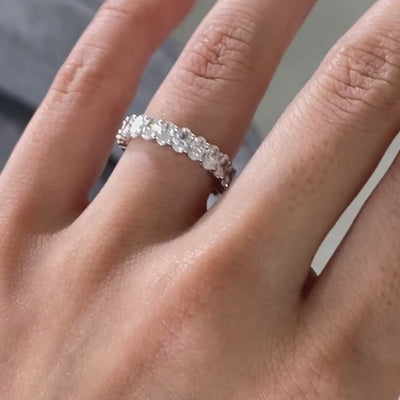 2.75ct Oval Diamond Platinum Eternity Band