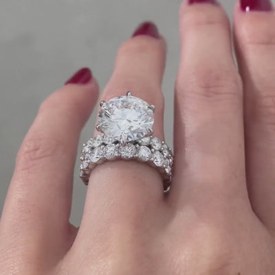 5.01ct Lab Grown Round Diamond Eloise Trellis Platinum Engagement Ring
