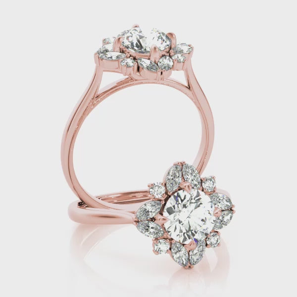 #Metal_14K Rose Gold#Shape_Round