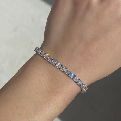 10ct Lab Diamond White Gold Tennis Bracelet in 14k white gold - 10.00ct Lab Grown