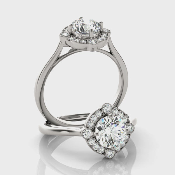 #Metal_14K White Gold#Shape_Round#Metal_18K White Gold#Metal_Platinum Azure Halo Ring