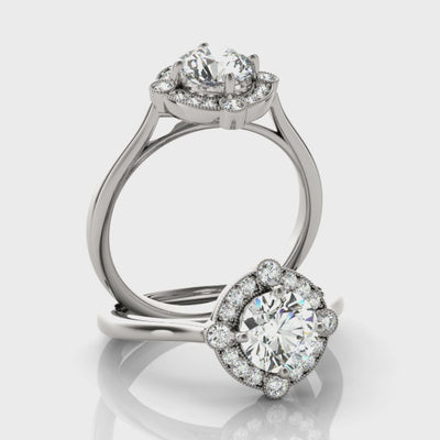#Metal_14K White Gold#Shape_Round#Metal_18K White Gold#Metal_Platinum Azure Halo Ring
