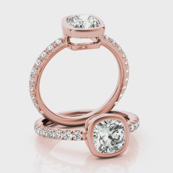 #Metal_14K Rose Gold#Shape_Cushion