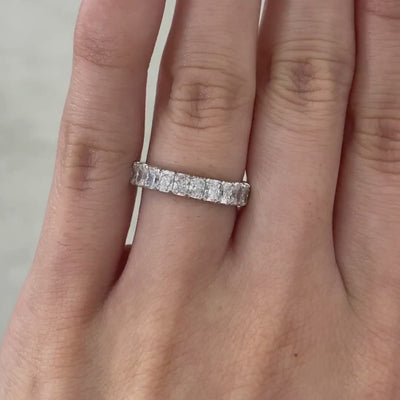 2ct Radiant Diamond Chloe 3.80mm Platinum Wedding Band
