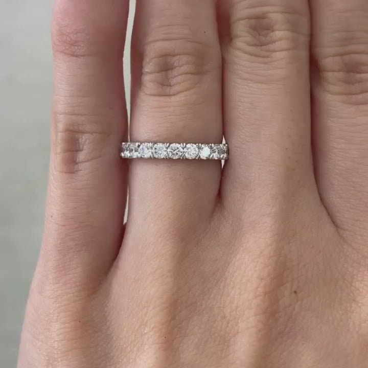 1ct Victoria Round Diamond Platinum Wedding Band