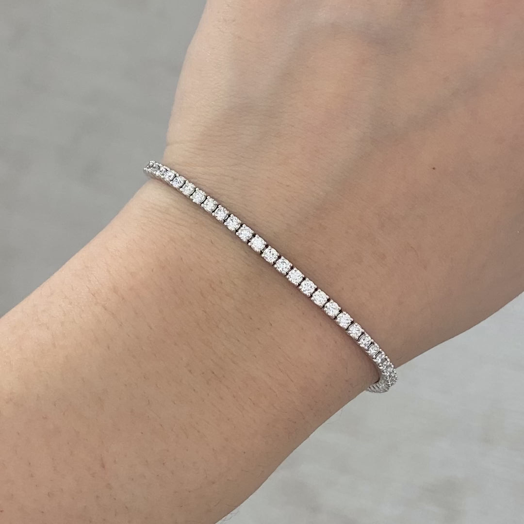 5ct Round Diamond White Gold Tennis Bracelet