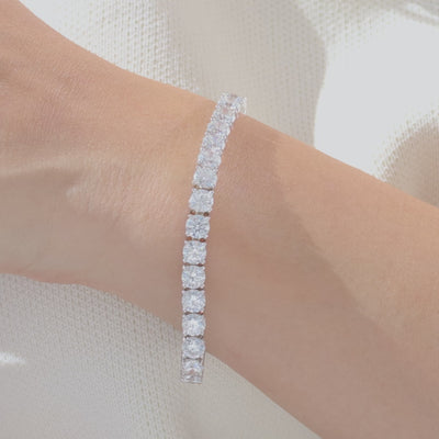 16.15ct Round Lab Grown Diamond White Gold Tennis Bracelet in 14k White Gold - 16.15ct Lab Grown