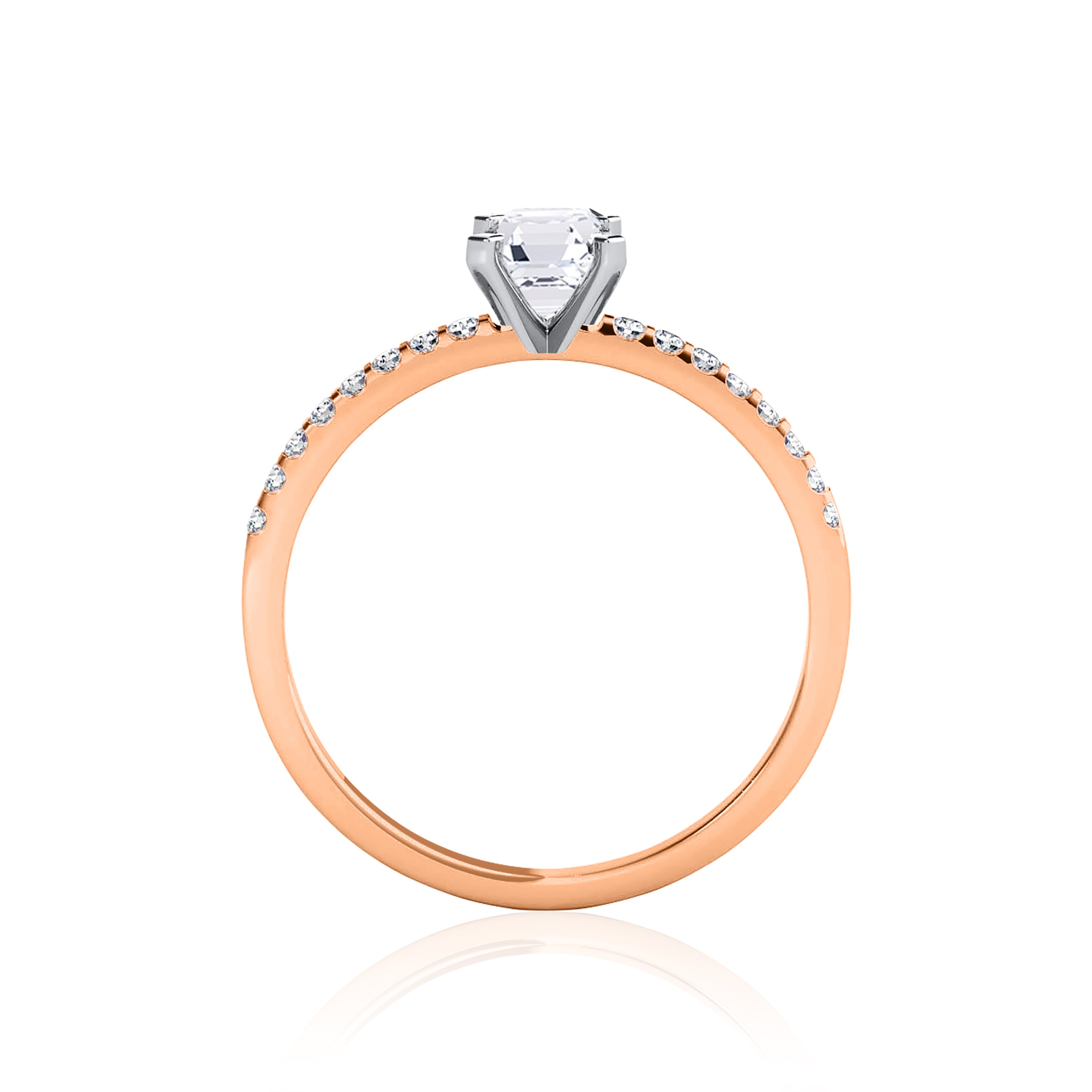 #Metal_14K Rose Gold#Shape_Radiant