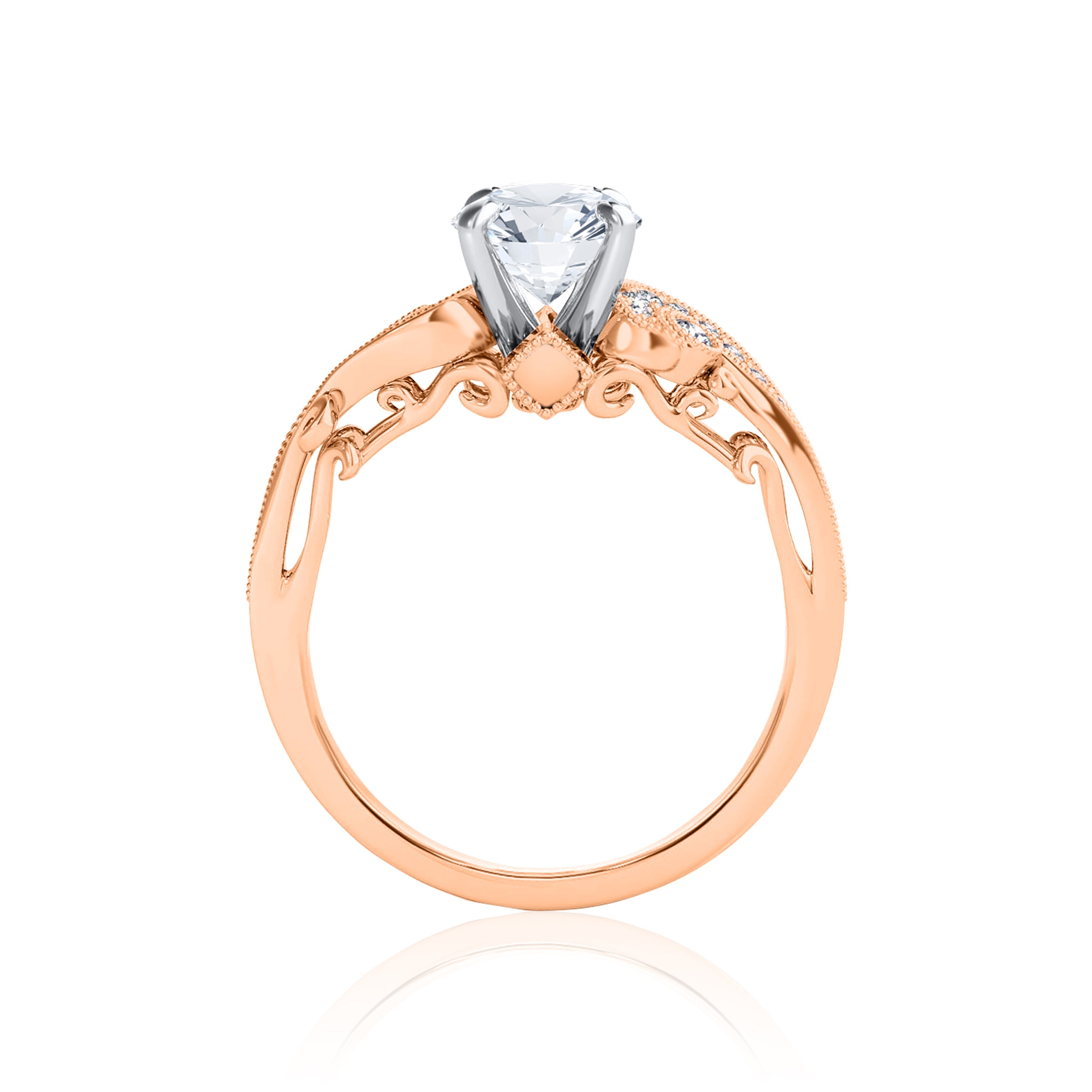 #Metal_14K Rose Gold#Prong_Standard#Shape_Round