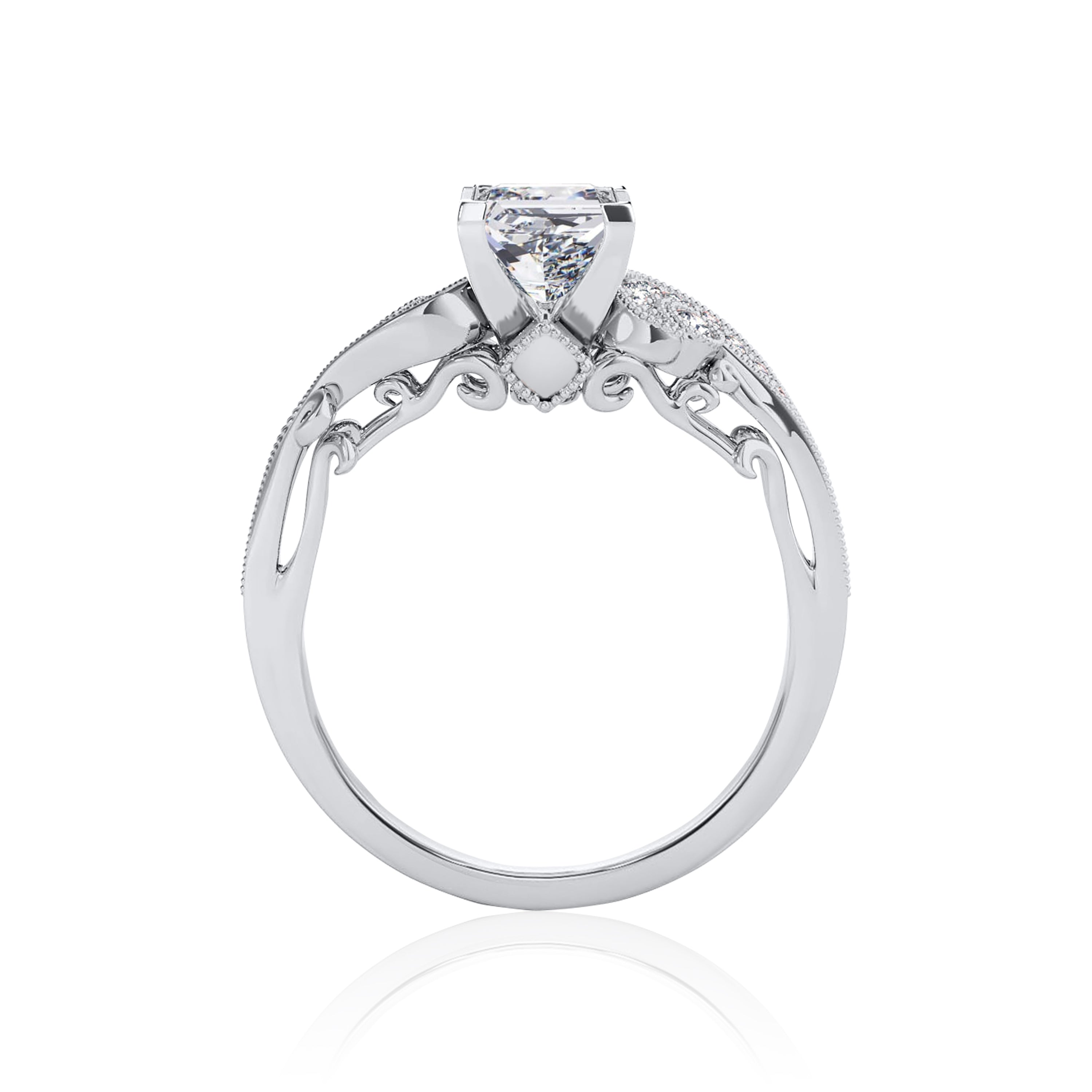 #Metal_14K White Gold#Prong_Standard#Shape_Princess#Metal_18K White Gold#Metal_Platinum