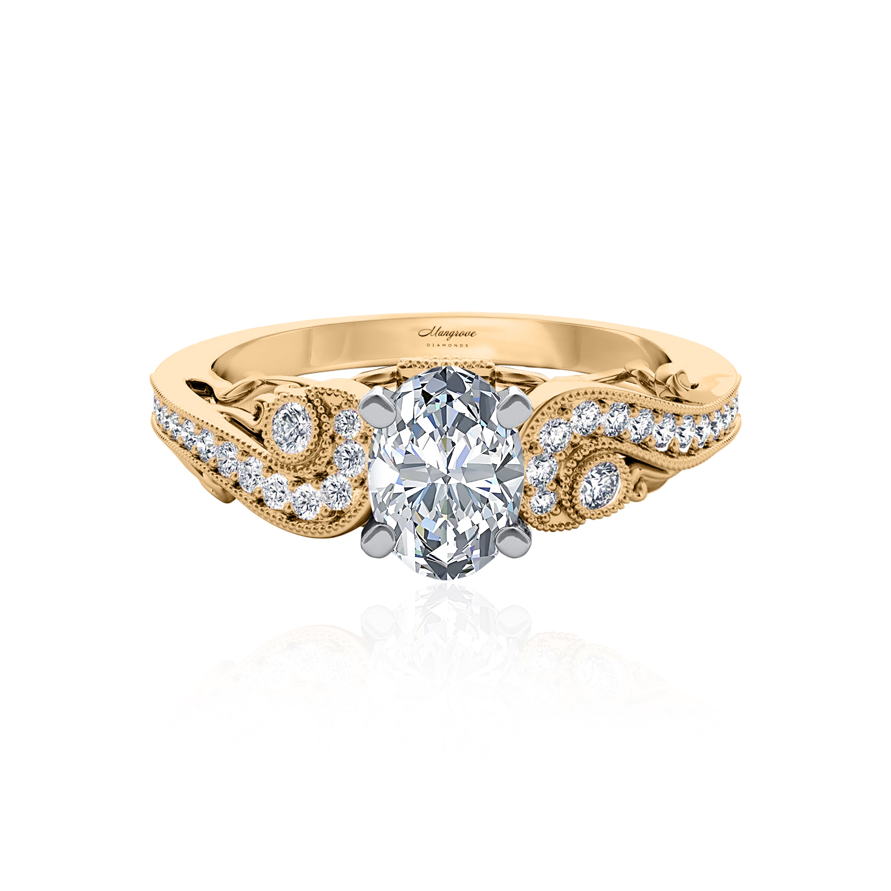 #Metal_14K Yellow Gold#Prong_Standard#Shape_Oval#Metal_18K Yellow Gold