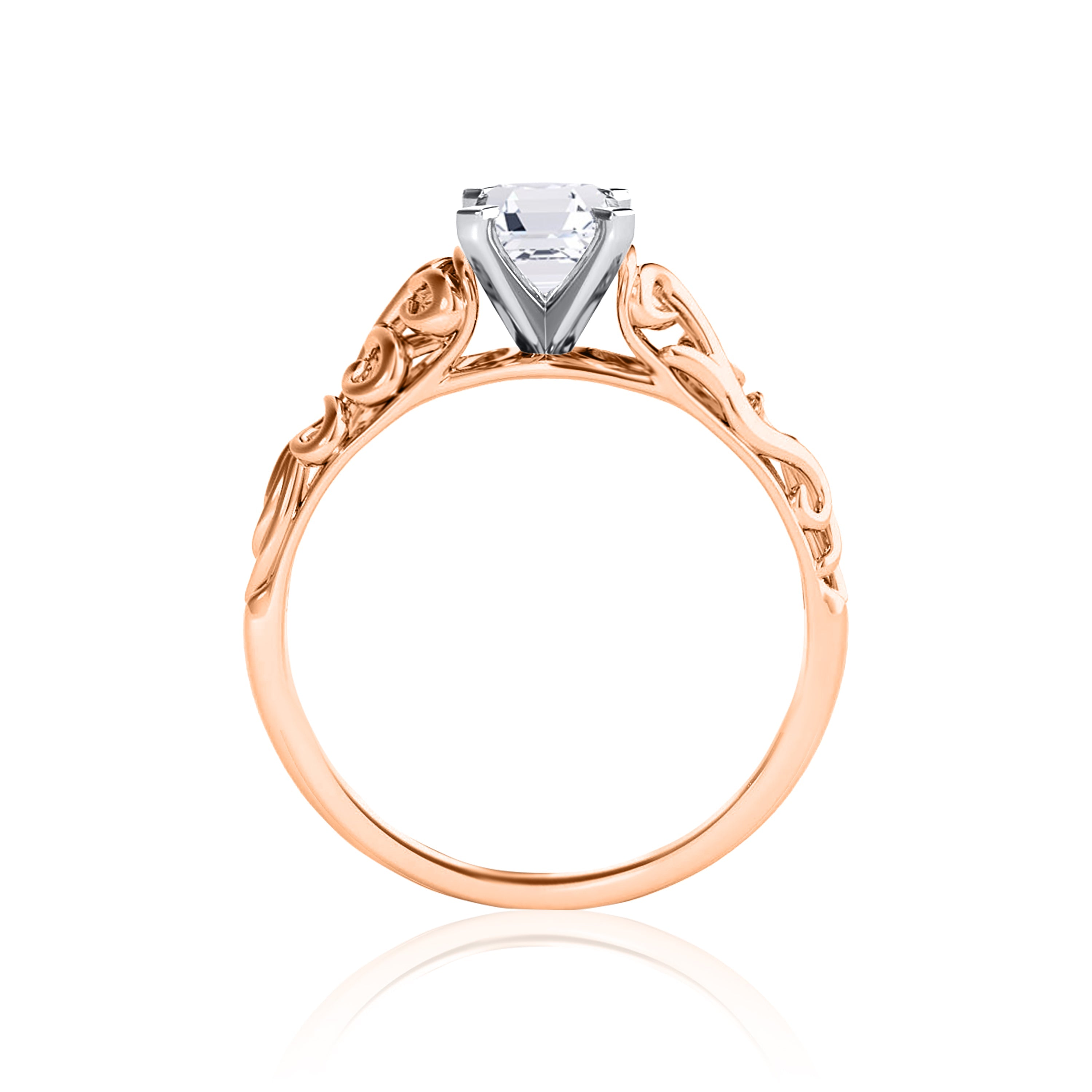 #Metal_14K Rose Gold#Prong_Standard#Shape_Emerald