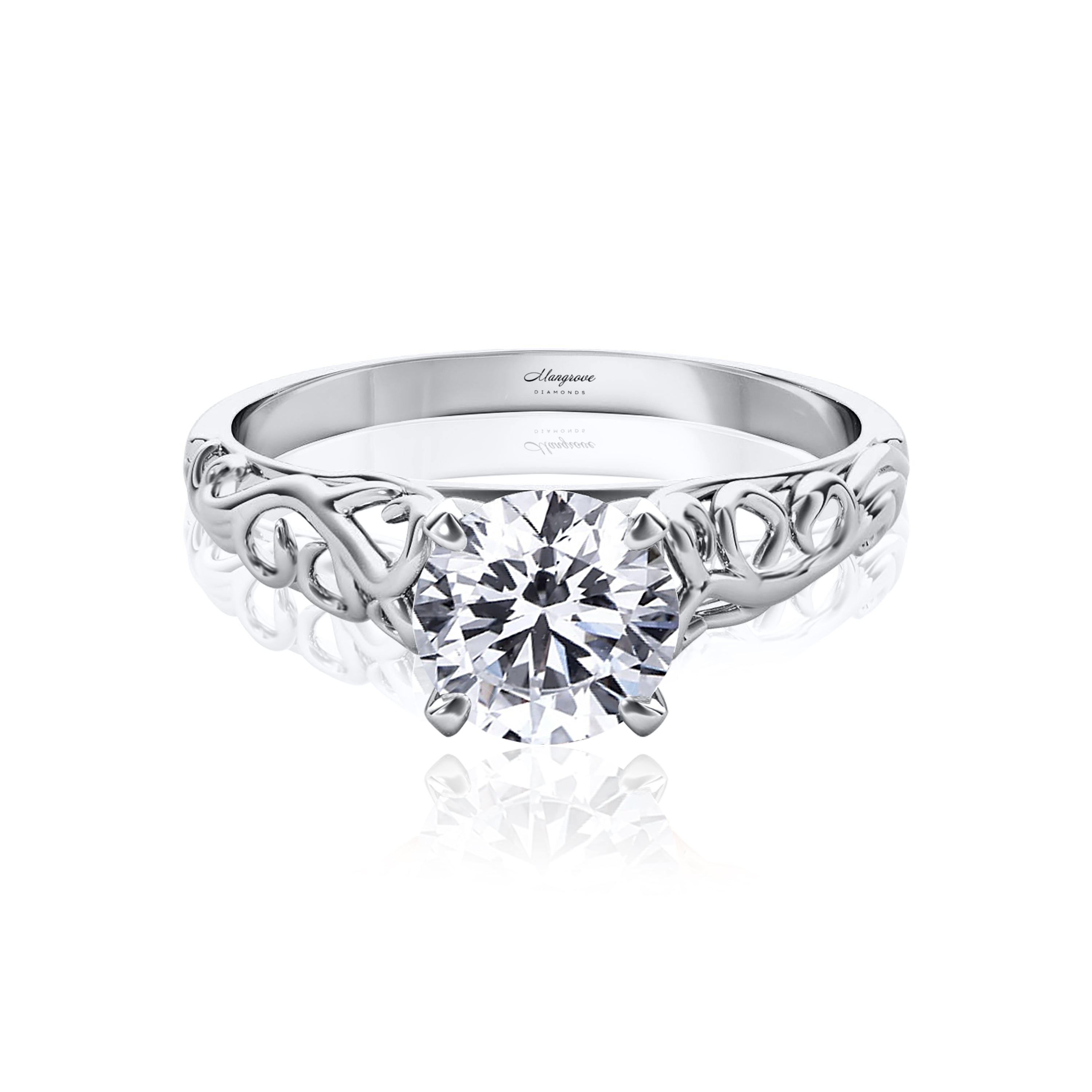 #Metal_14K White Gold#Prong_Standard#Shape_Heart#Metal_18K White Gold#Metal_Platinum#Shape_Round#Prong_6