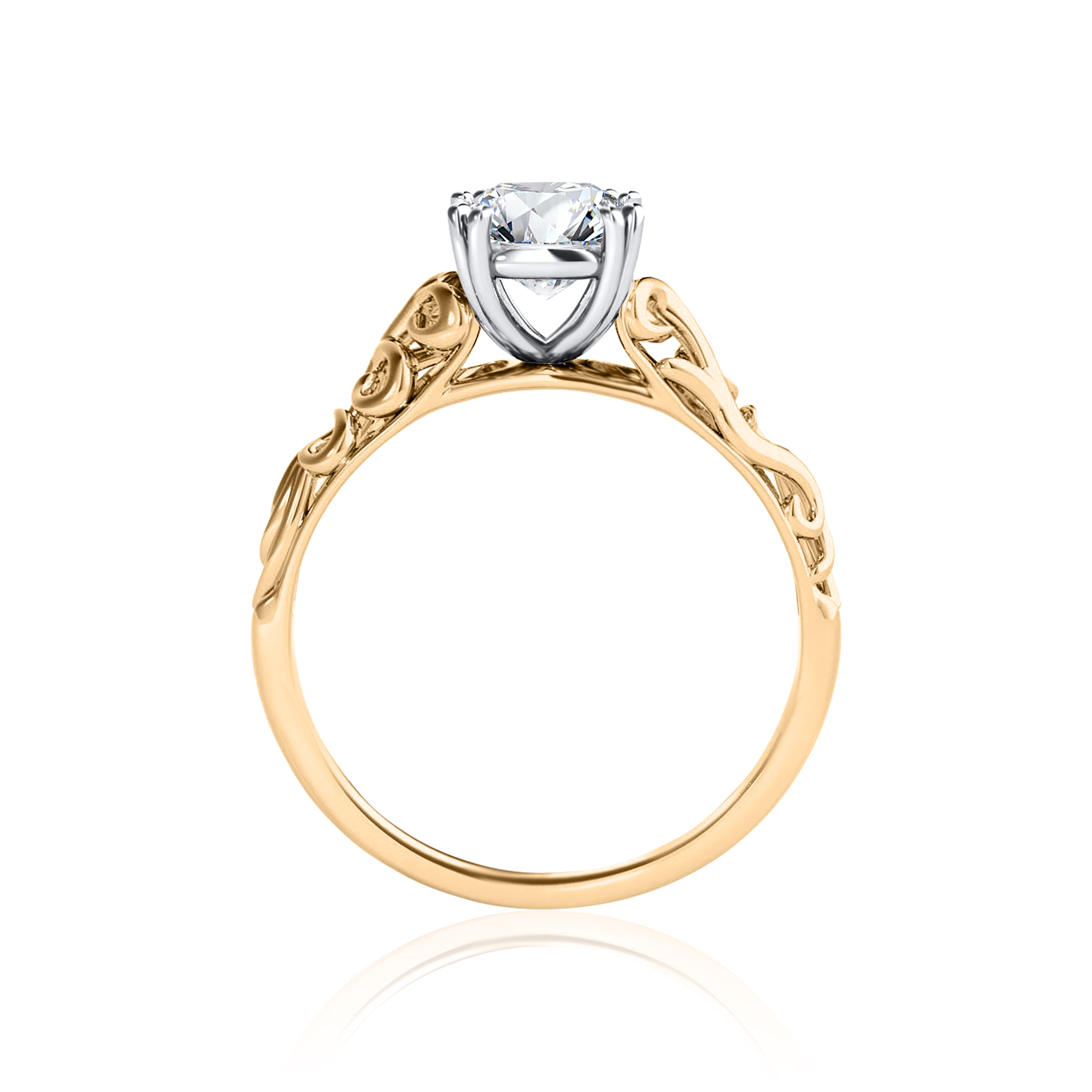 #Metal_14K Yellow Gold#Prong_Standard#Shape_Asscher#Metal_18K Yellow Gold