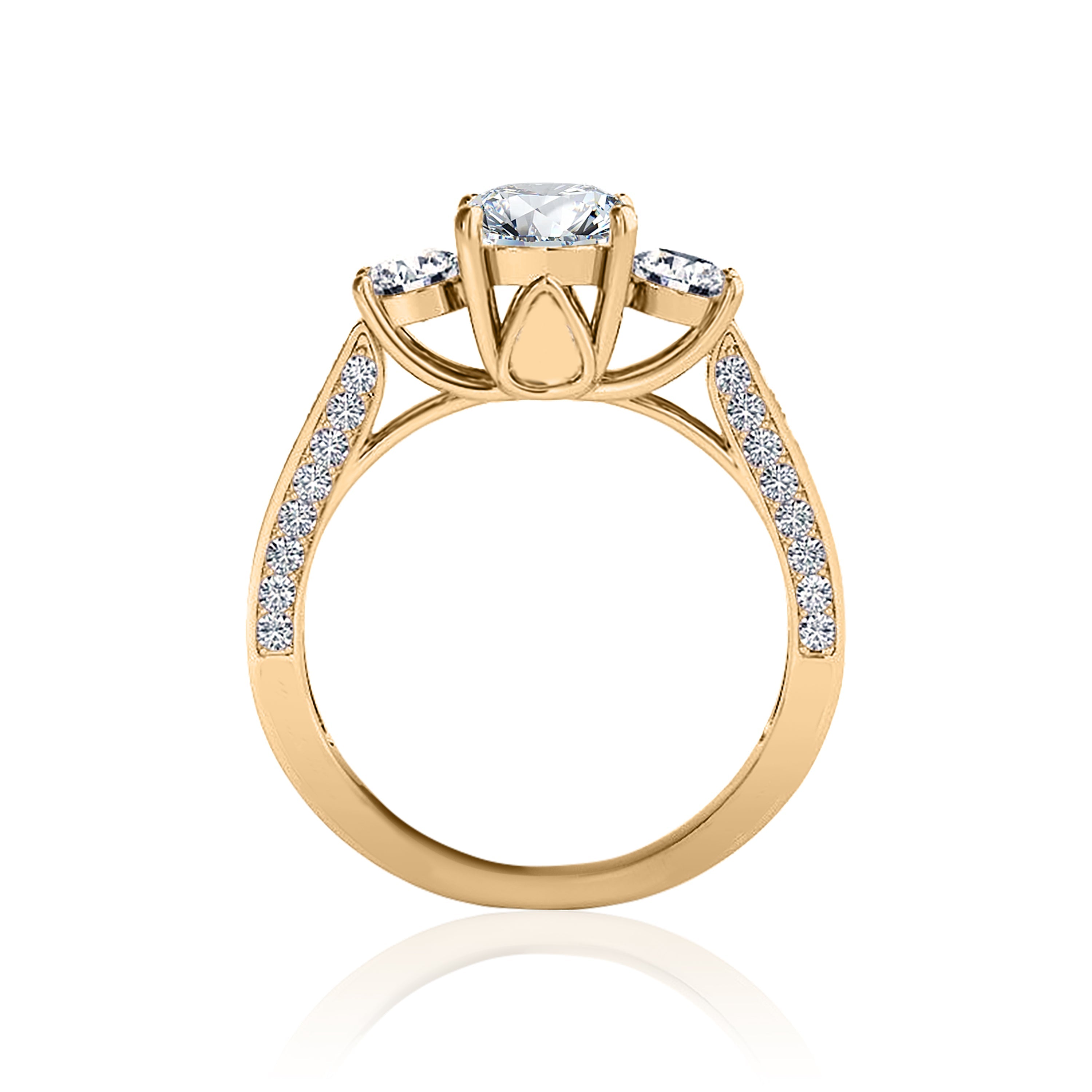 #Metal_14K Yellow Gold#Prong_Standard#Shape_Round#Metal_18K Yellow Gold